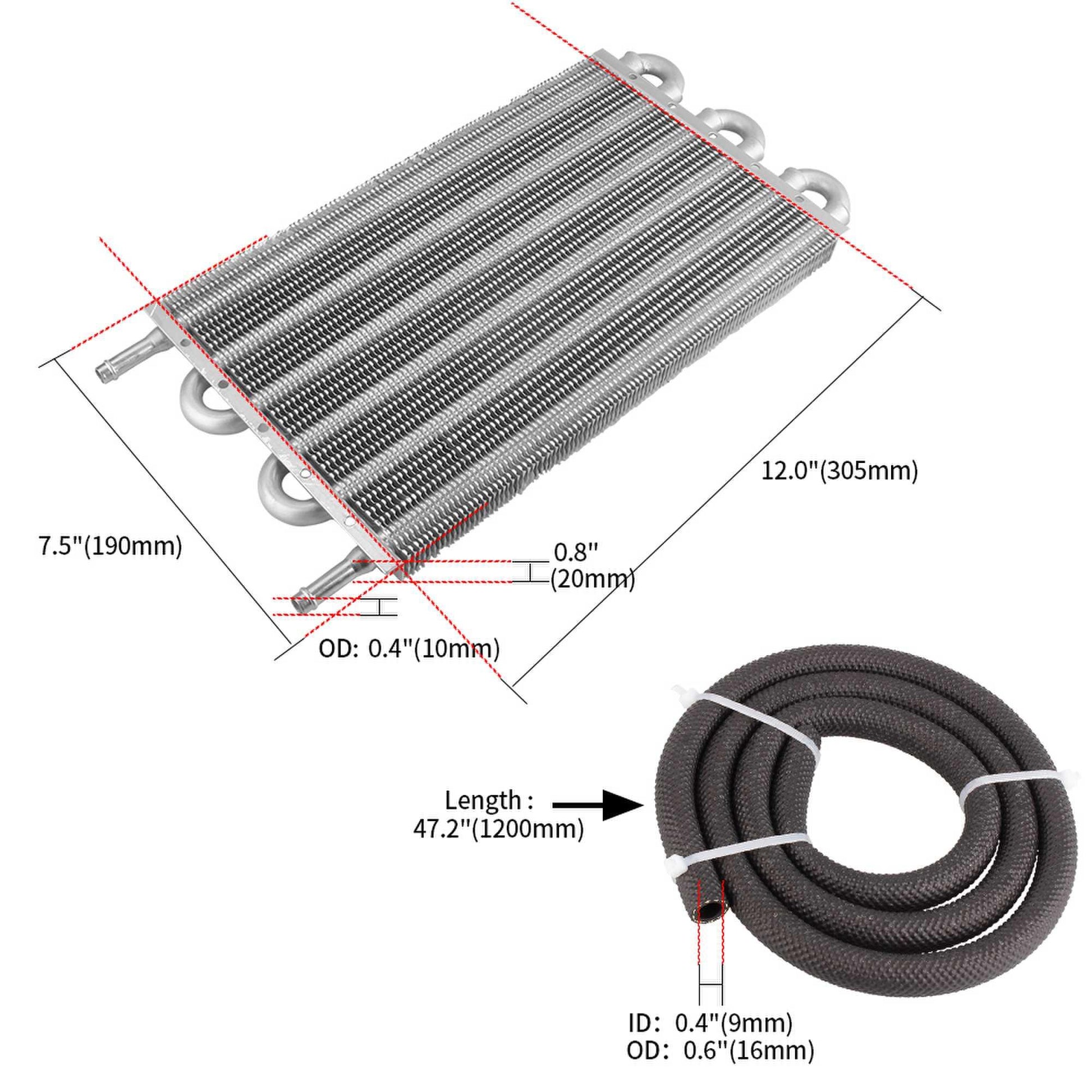 RASTP Universal Oil Cooler Kit Transmission Plate & Fin Cooler Kit - RASTP