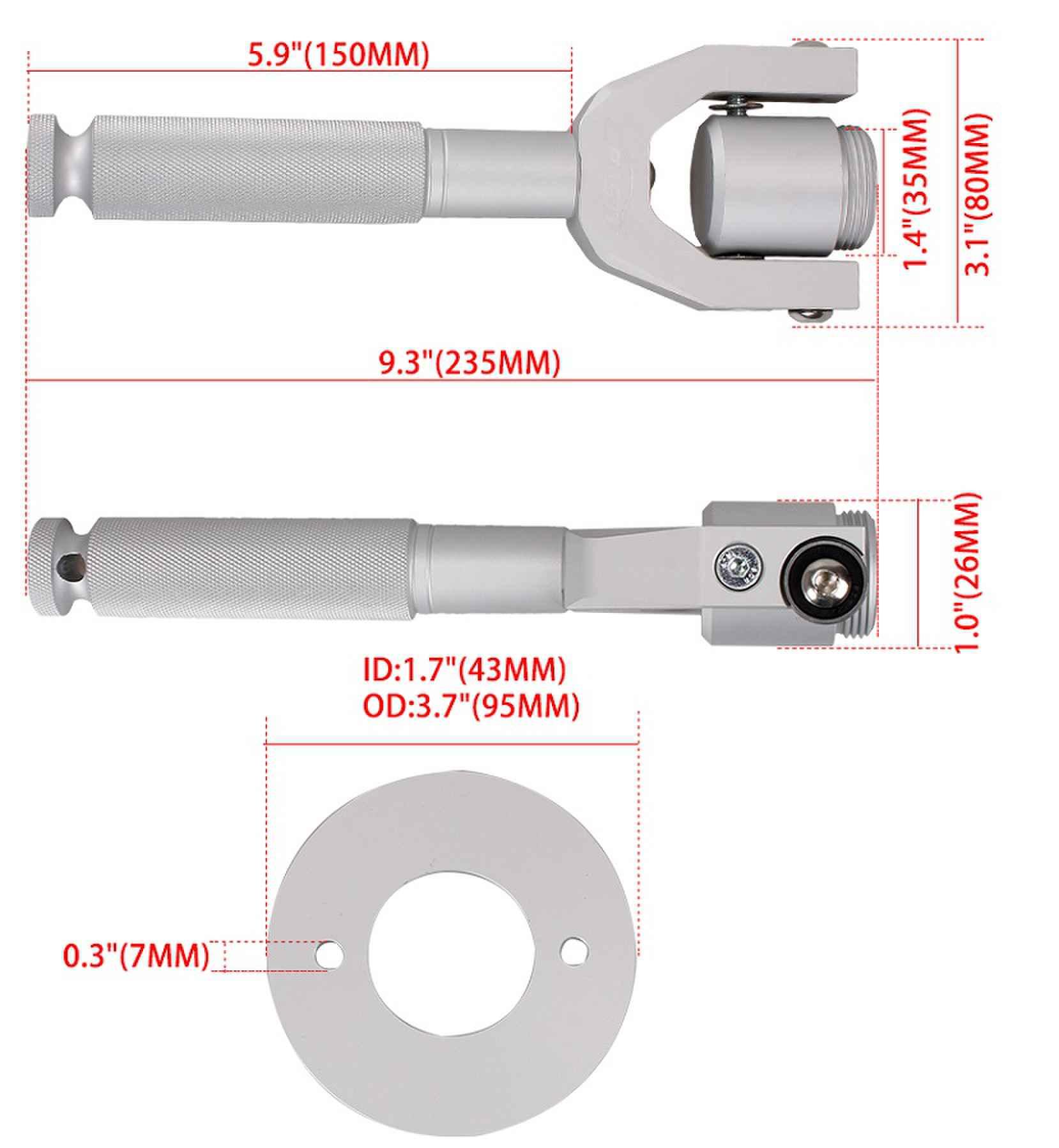 RASTP Aluminum Clutch Removal Kit 2017-2021 Belt Changing Tool 72”/64” Wheel Base Width for Can Am Maverick X3 XRS 72" - RASTP