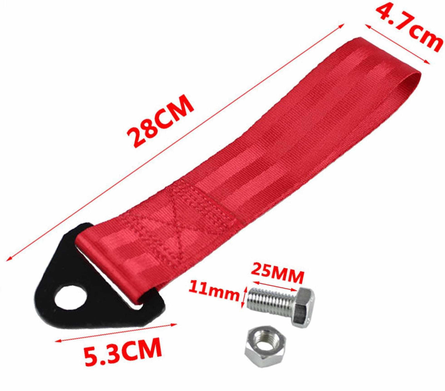 RASTP Universal 28cm High Strength Nylon Tow Strap 2T Towing Strap With Nut - RASTP