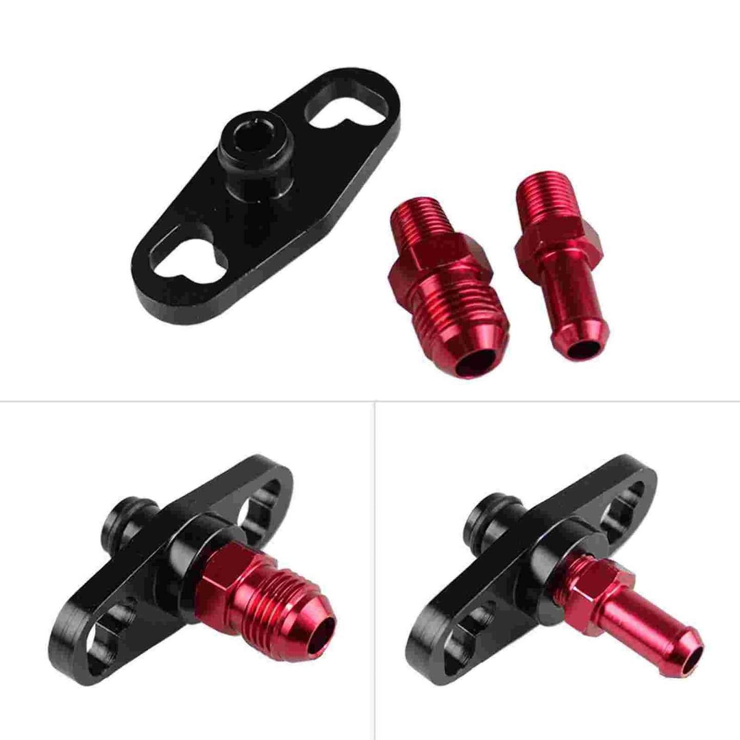 RASTP Car Aluminum Alloy Turbo Fuel Rail Delivery Regulator Adapter with Fittings for Honda /Mitsubishi /Toyota - RASTP