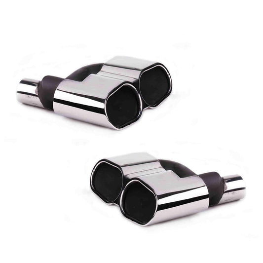 RASTP 1 Pair Modified Vehicle Exhaust Tail Muffler Tip Stainless Steel Pipe for Benz 08-13 S Class W22 - RASTP
