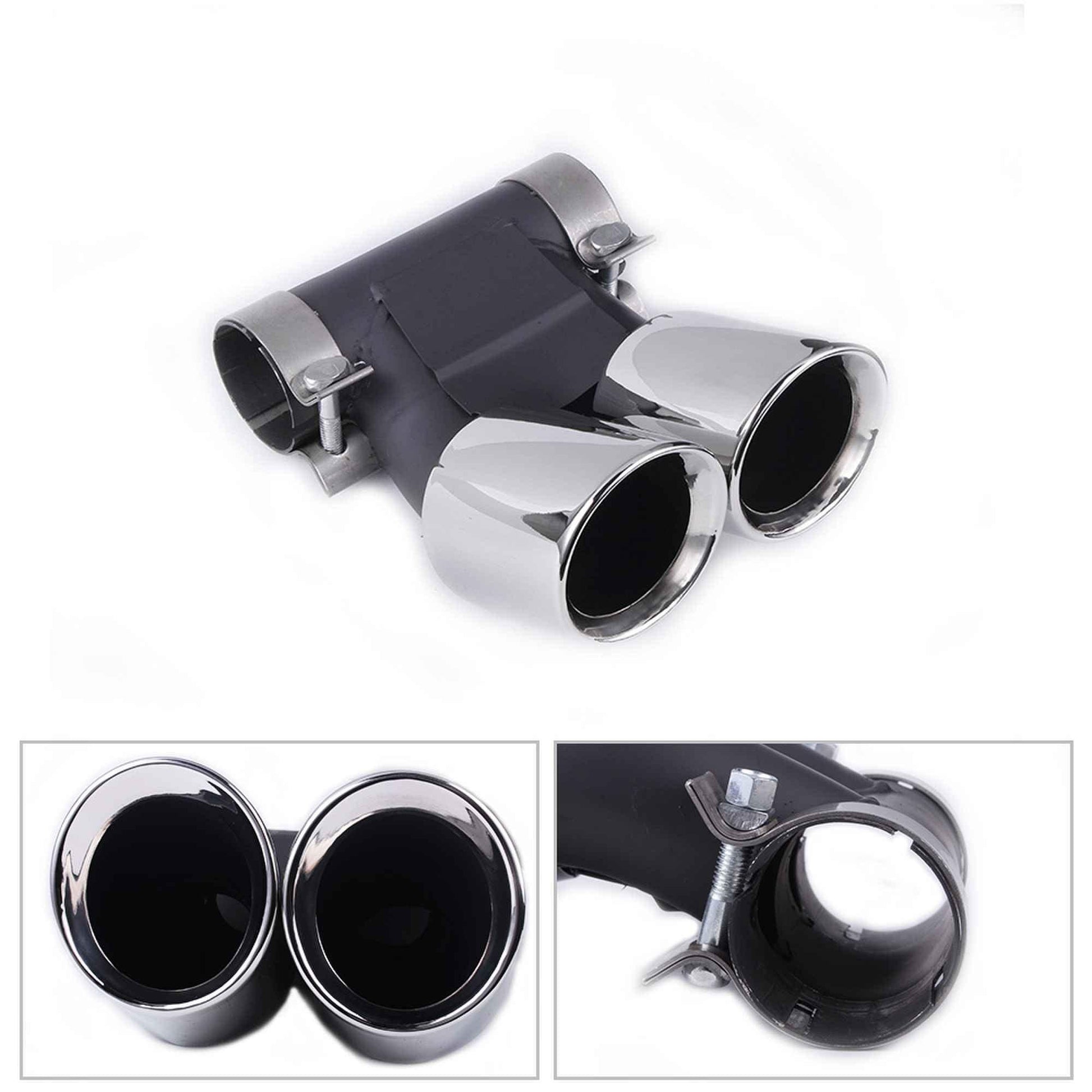 RASTP Chrome Stainless Steel Exhaust Tips Muffler Exhaust Tail Pipe for 2015 Porsche 718 Cayman - RASTP