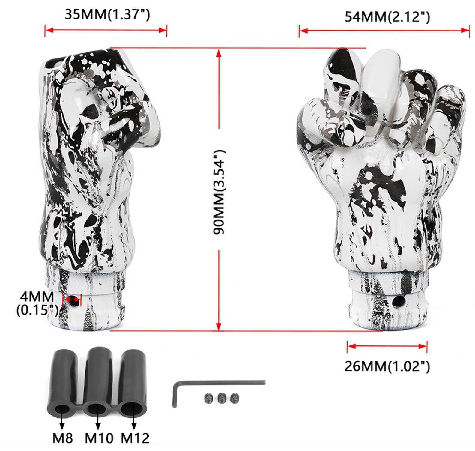 RASTP Universal Manual Car Hand Shaped Style Resin Graffiti Gear Shift Knob Mixed Pattern Gear Stick Shifter Lever Head - RASTP