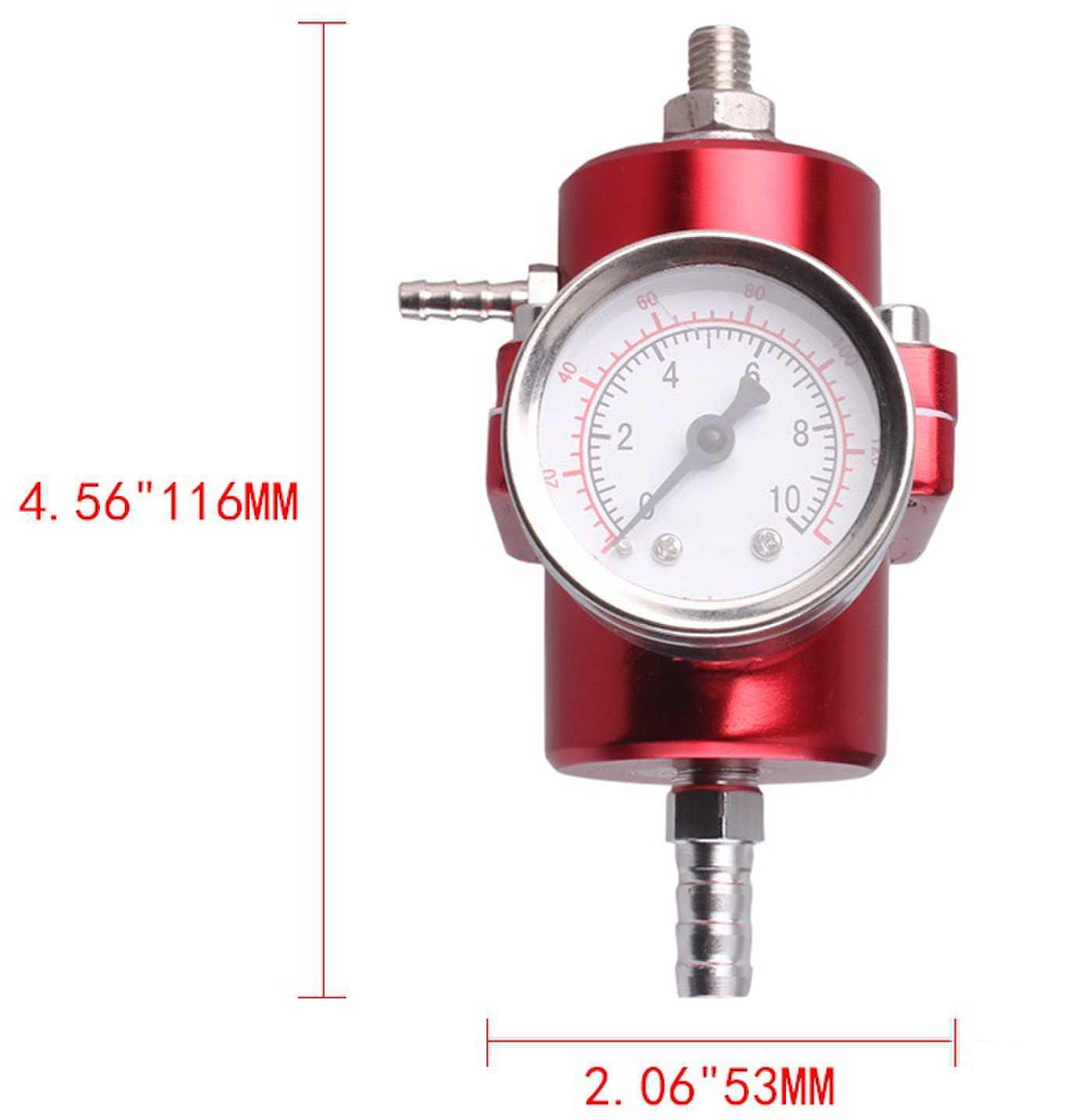 RASTP Universal Adjustable Fuel Pressure Regulator Gauge 0-140 PSI EF EG EK D16 - RASTP