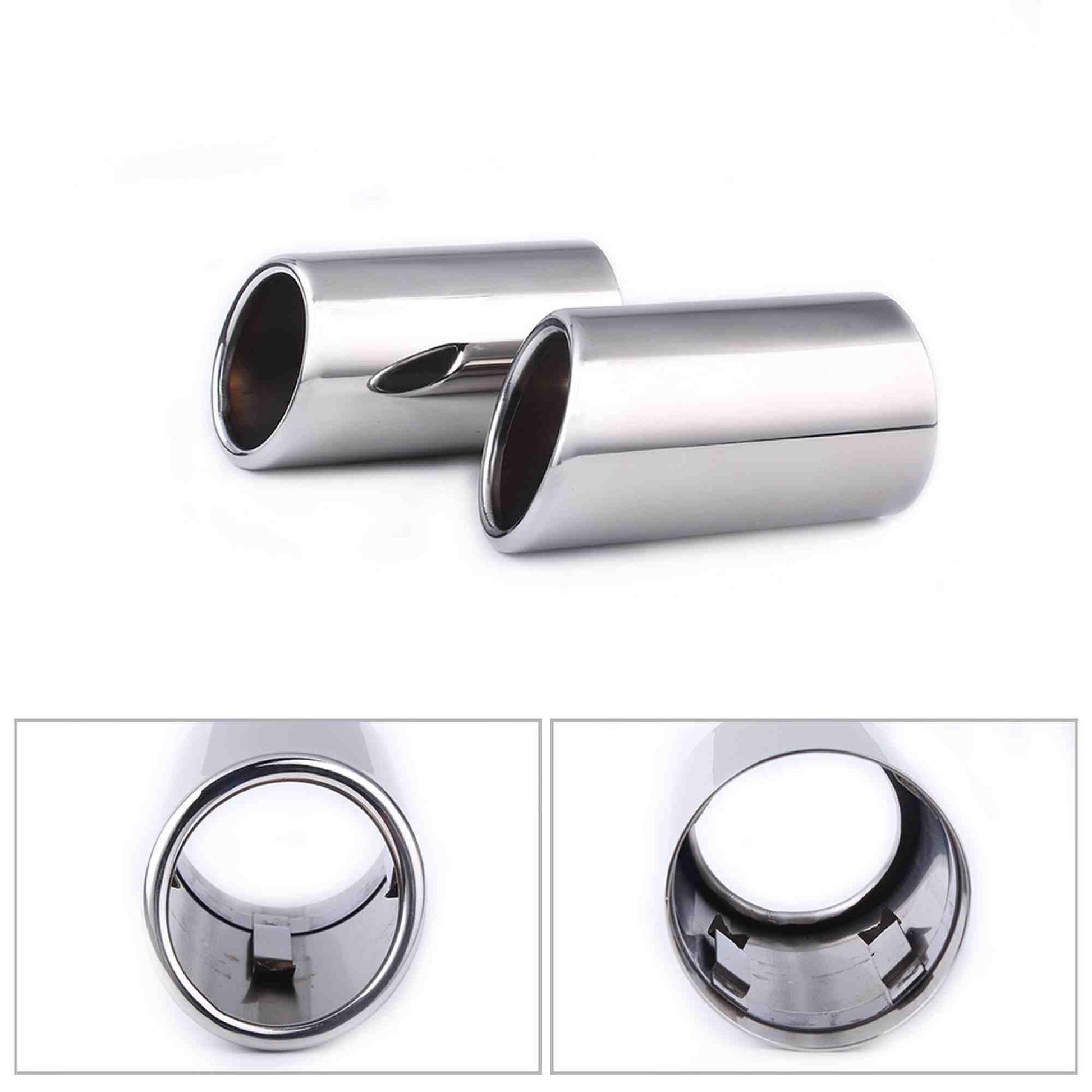 RASTP 1 Pair Tail Tip End Pipe Exhaust Rear Muffler Exhaust Tips for BMW 2008 2009 2010 2011 2012 2013 325i - RASTP
