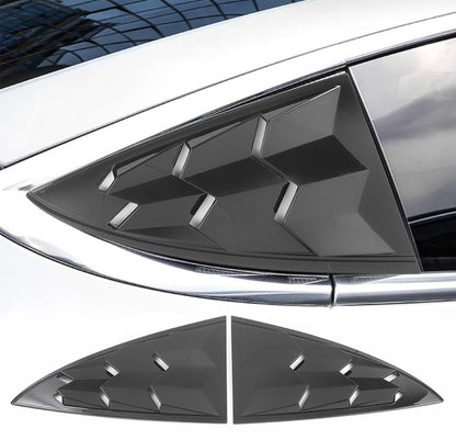 RASTP Carbon Fiber Side Window Louvers Cover Vent Cover 2Pcs for Model 3 2017-2021 - RASTP