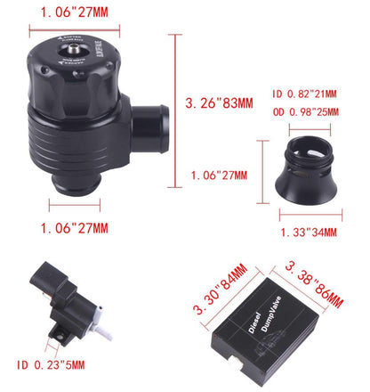 RASTP Universal Electrical Diesel Blow Off Valve Diesel Dump Valve Kit - RASTP