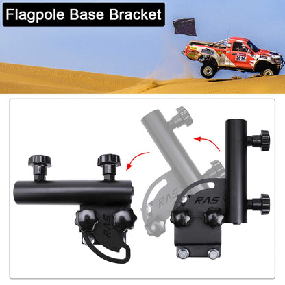 RASTP Off-Road Flag Holder Flagpole Flag Pole Antenna Base Bracket for Car Motorcycle Bike - RASTP