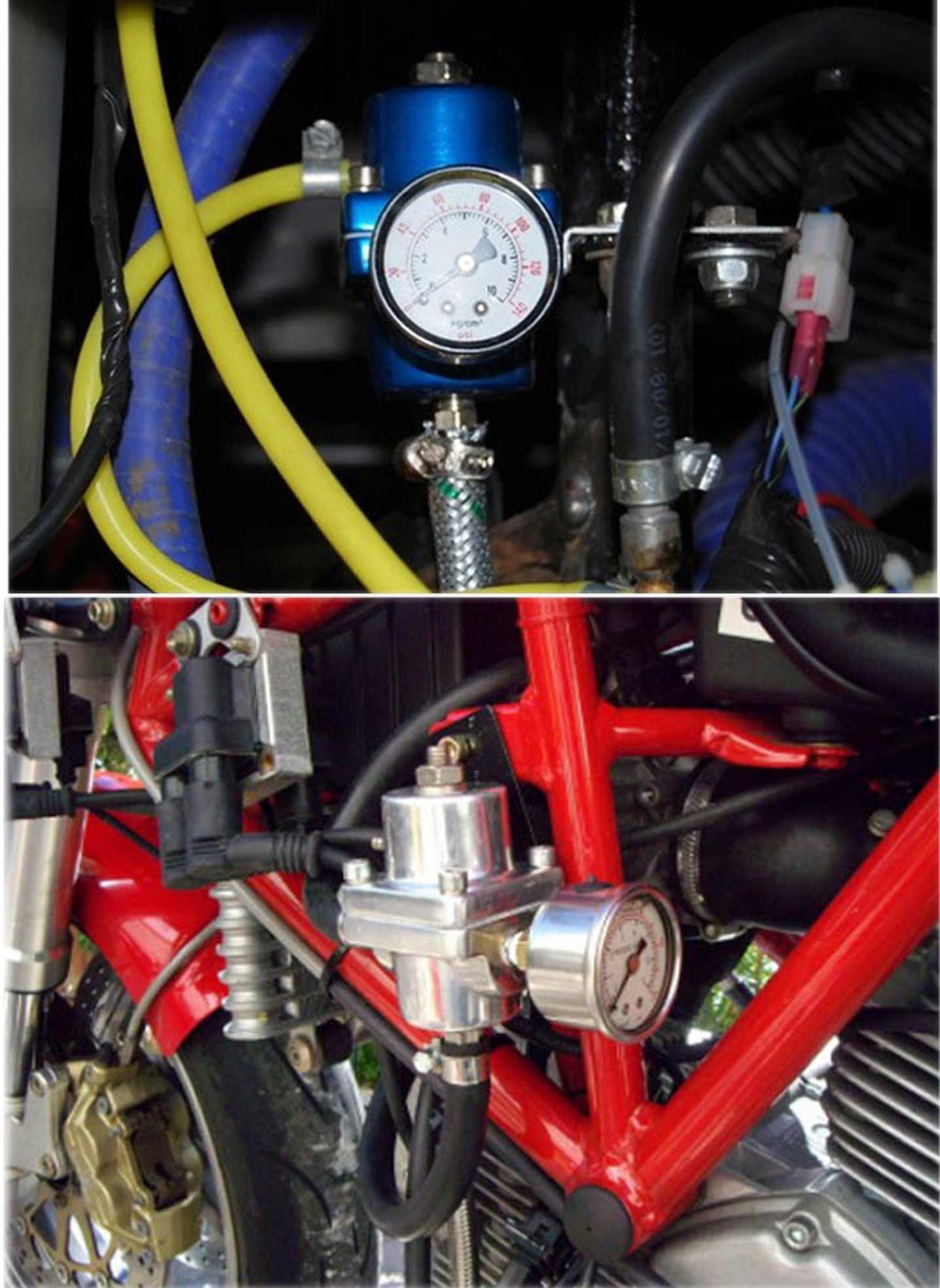 RASTP Universal Adjustable Fuel Pressure Regulator Gauge 0-140 PSI EF EG EK D16 - RASTP