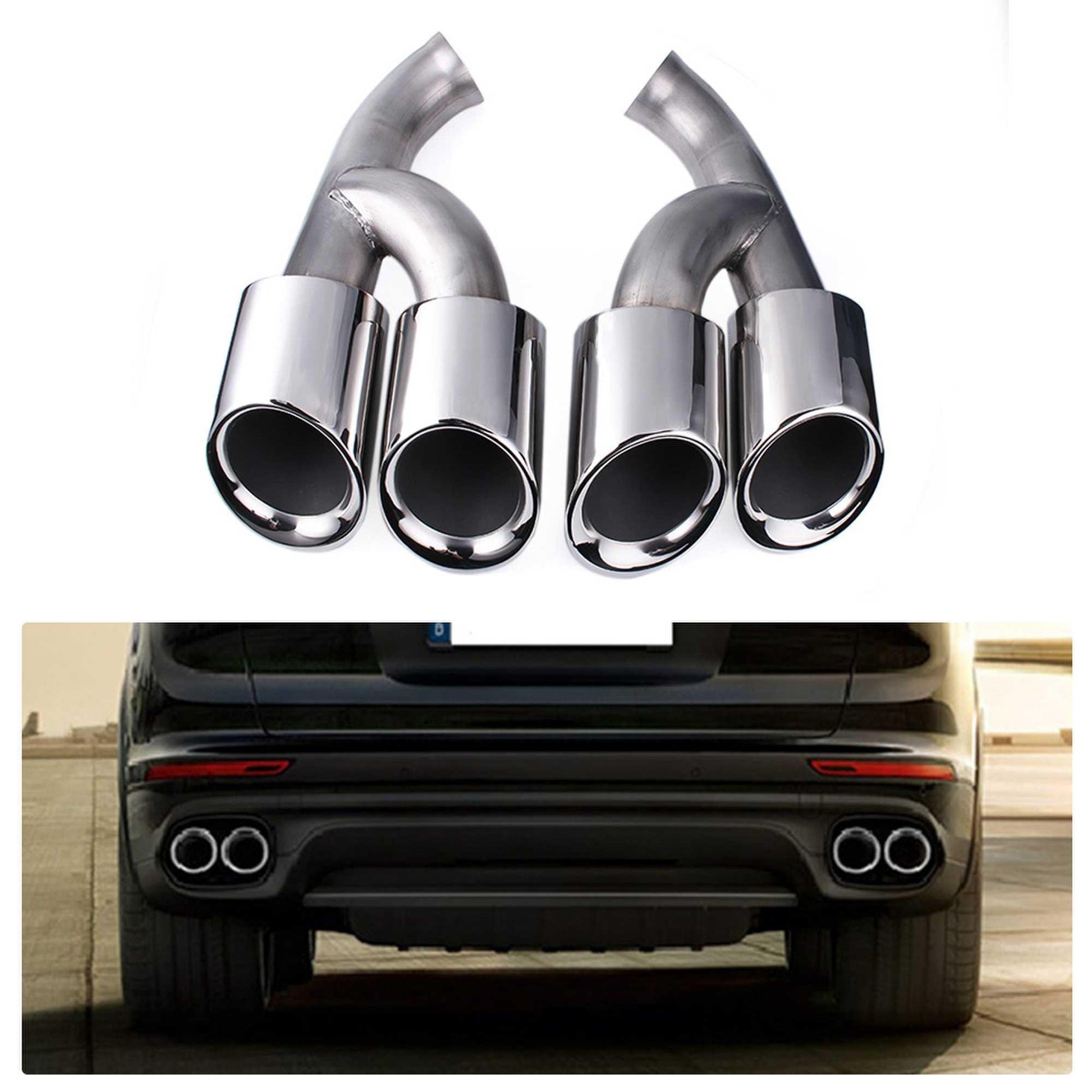 RASTP 1 Pair Exhaust Tips Muffler Exhaust Tail Pipe for Porsche 15 Cayenne - RASTP