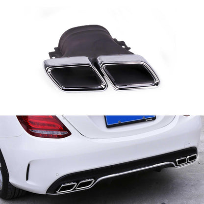 RASTP Stainless Steel Rear Muffler Quad Square Exhaust Pipe Muffler Tips for Mercedes Benz 16 E-Class W213 - RASTP