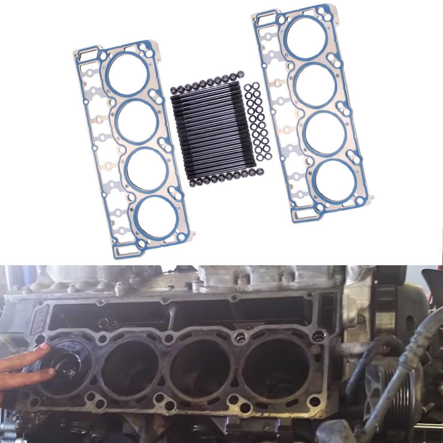 RASTP ARP Engine Gasket Kit Head Stud Set for Ford 6.0L Powerstroke Diesel - RASTP