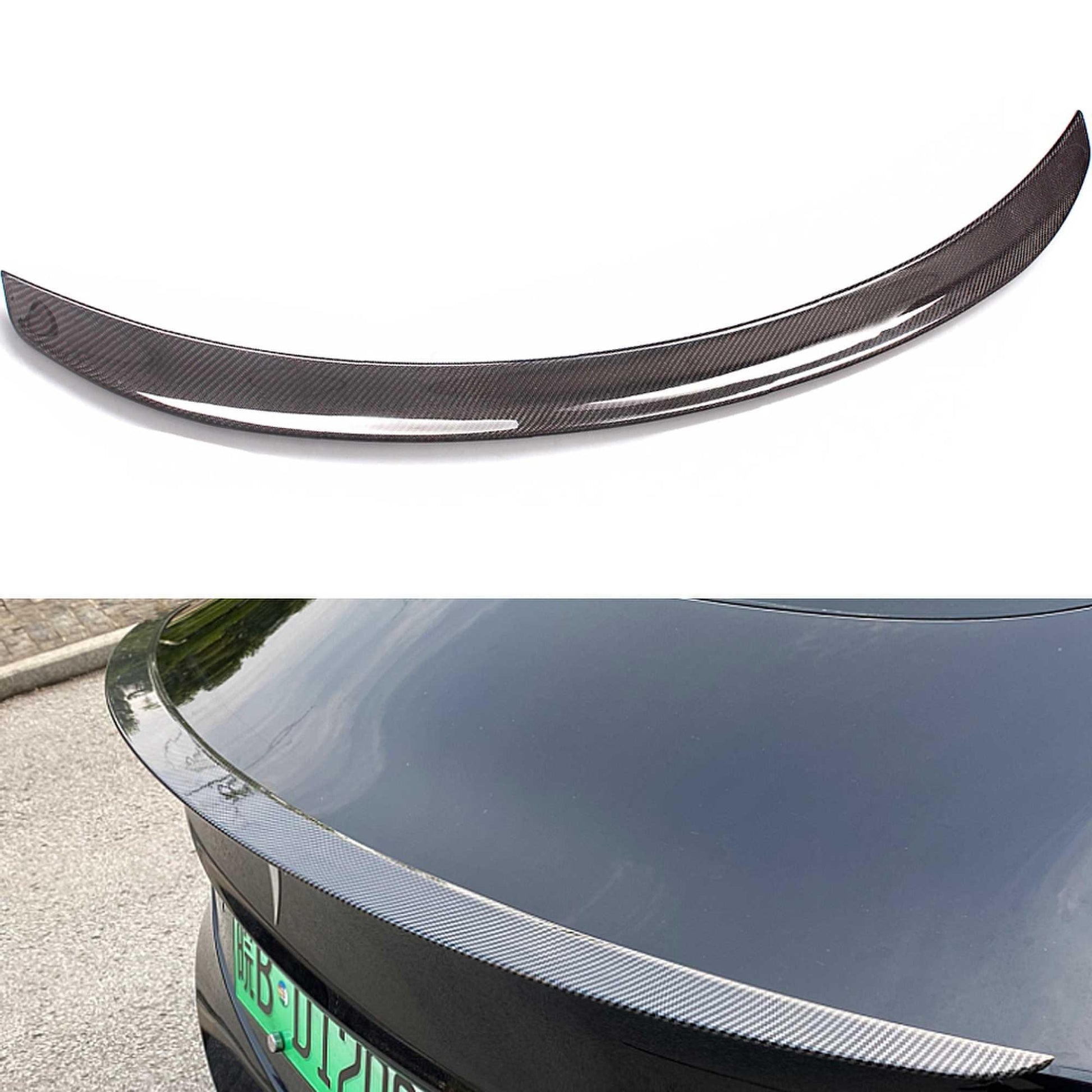 RASTP Racing Real Carbon Fiber Spoiler for 2017-2021 Tesla Model 3 High performance P Version - RASTP