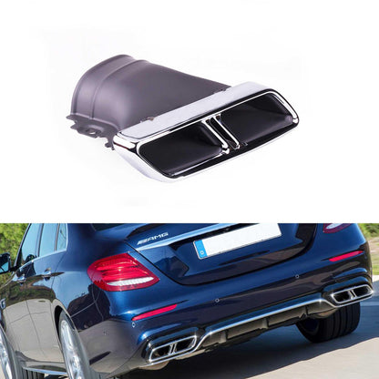 RASTP 1 Pair Stainless Steel Exhaust Pipe Muffler Tips Square Exhaust Tips for Benz E-Class W213 - RASTP