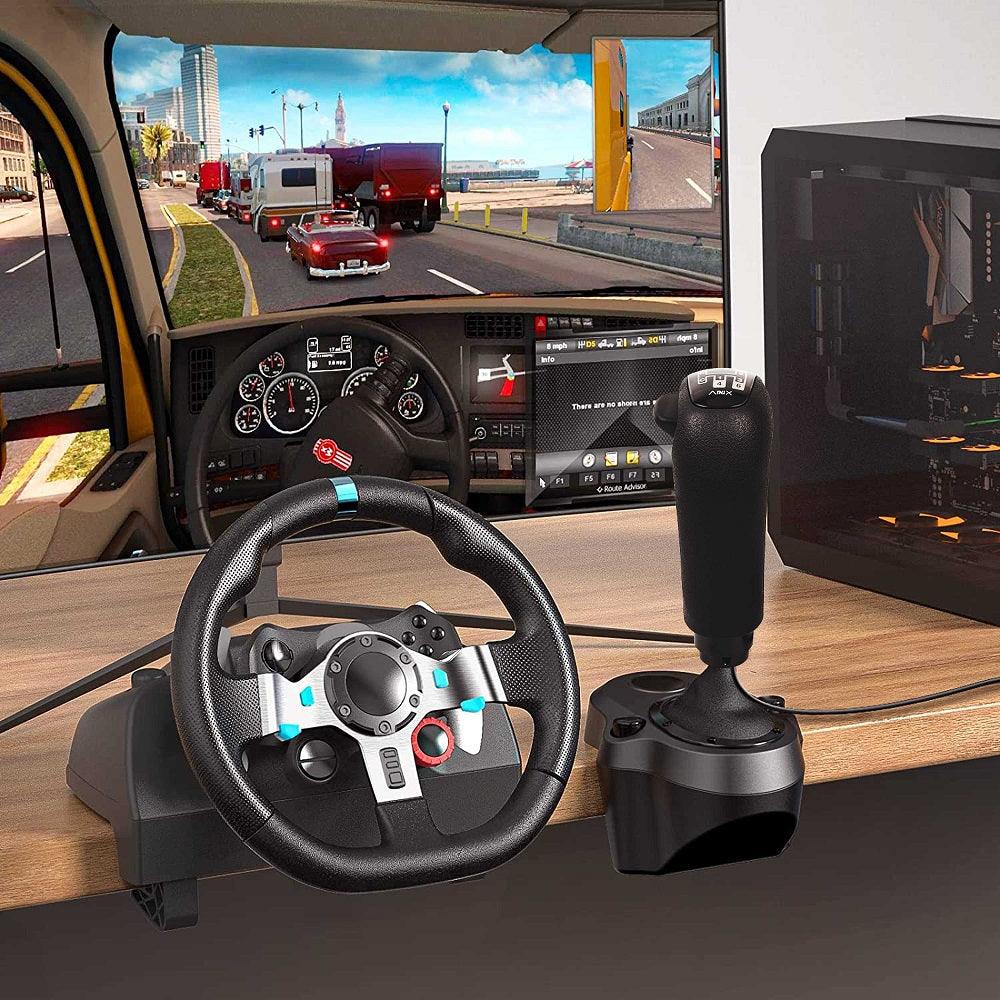 euro truck simulator 2 wheel and pedals RASTP USB American Truck Simulator Shifter for ATS & ETS2 Compatible with Logitech G29 G27 G25 G920