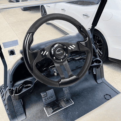 RASTP Universal 13 inch 327mm PU Steering Wheel Competitive Game Steering Wheel 6 Bolt - RASTP