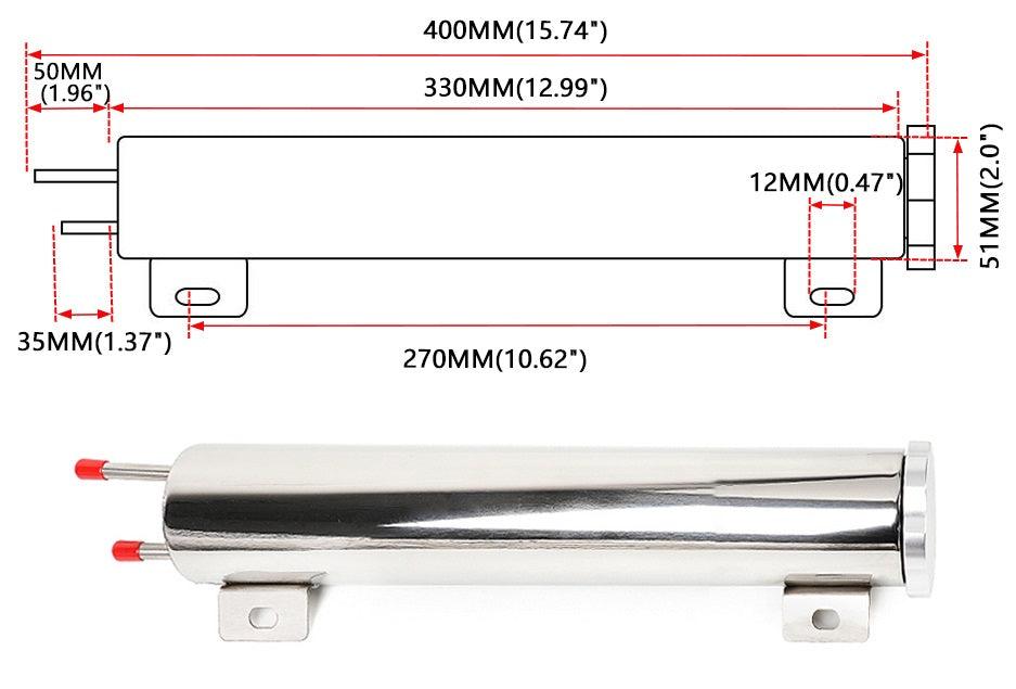 RASTP Radiator Overflow Tank Bottle Catch Can Car Modification Cooling Accessories - RASTP