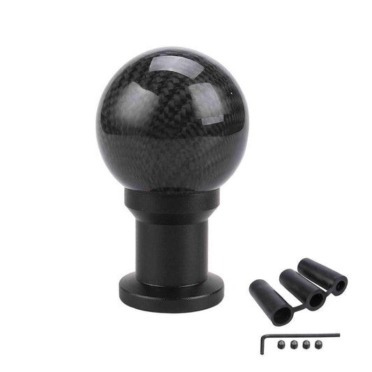 RASTP Universal Carbon Fiber Shift Knob Car Manual Shift Lever Handle with 3 Adapters - RASTP