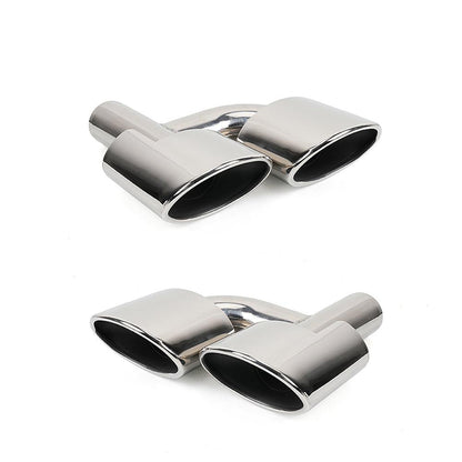 RASTP Stainless Steel Car Rear Exhaust Pipe Tail Muffler Tip for Mercedes Benz W204 C Class C63 C65 - RASTP