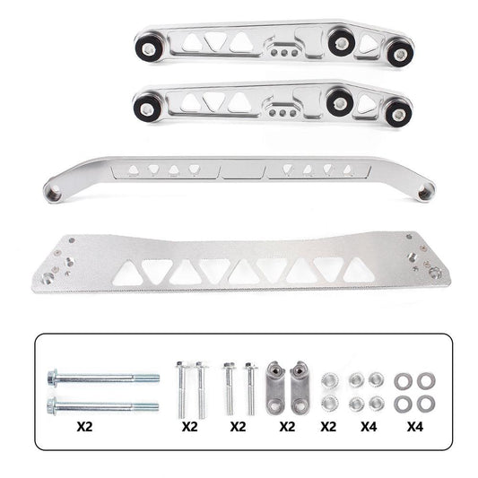 RASTP Aluminium Rear Lower Control Arms LCA Set with Rear Subframe Brace with Rear Lower Tie Bar for Honda Civic 92-95 EG - RASTP