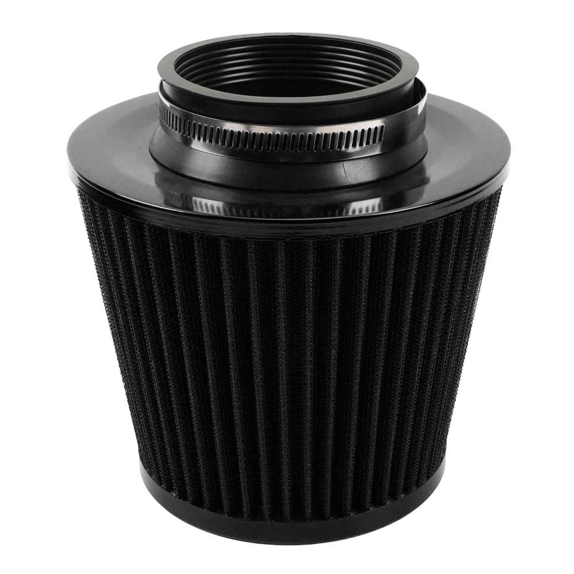 RASTP Universal 76mm Stainless Steel High Power Flow Cold Air Filter Car Round Cone Air Intake Filter Induction Kit - RASTP