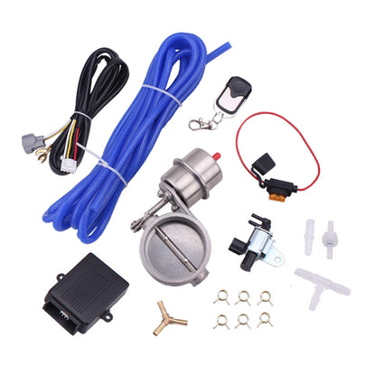 RASTP Universal Stainless Steel Car Vacuum Exhaust Cutout Valve 2.5'' 63mm Open Style Wireless Remote Controller Kit - RASTP