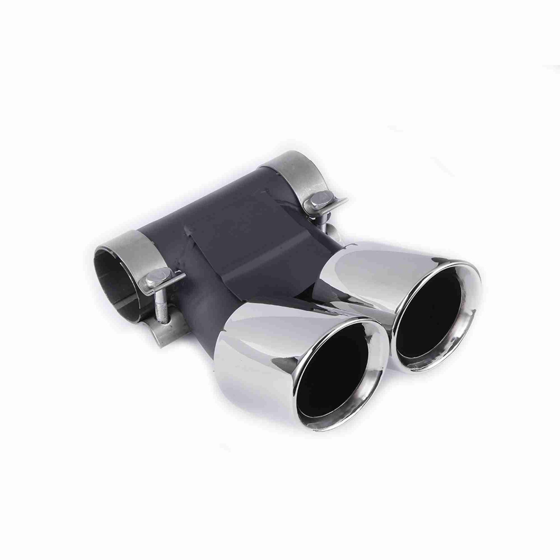 RASTP Chrome Stainless Steel Exhaust Tips Muffler Exhaust Tail Pipe for 2015 Porsche 718 Cayman - RASTP