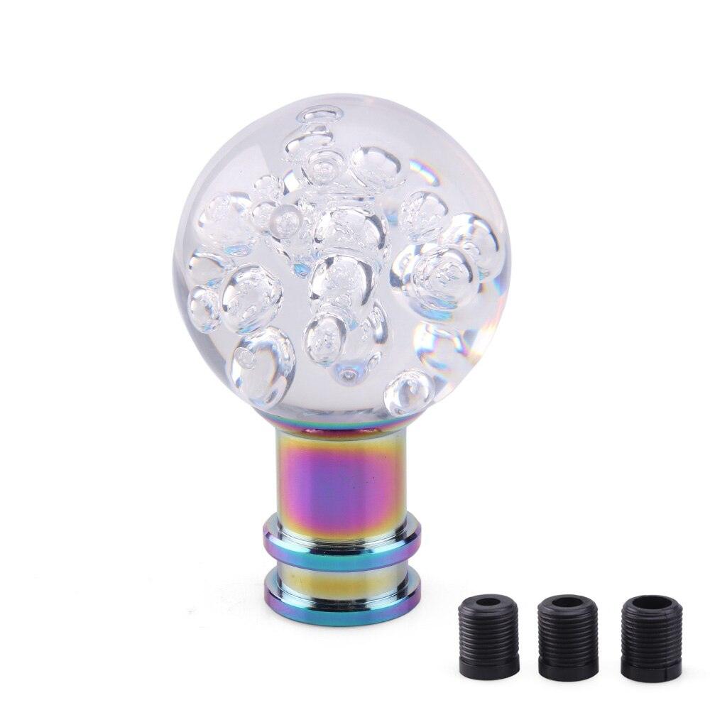 RASTP Universal Acrylic Transparent Bubble Shift Knob Car Manual Shift Lever Handle with 3 Adapters - RASTP