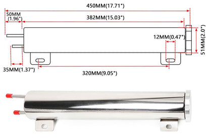 RASTP Radiator Overflow Tank Bottle Catch Can Car Modification Cooling Accessories - RASTP