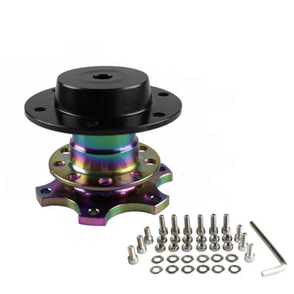 RASTP Universal Aluminum Steering Wheel Quick Release Hub Boss Kit For 6 Hole Steering Wheel Hub - RASTP