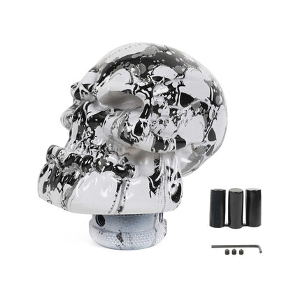 RASTP Universal Resin Skull Shaped Style Graffiti Gear Shift Knob Mixed Pattern Gear Stick Shifter Lever Handle - RASTP