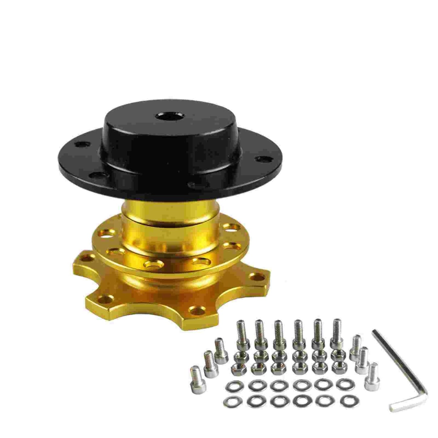 RASTP Universal Aluminum Steering Wheel Quick Release Hub Boss Kit For 6 Hole Steering Wheel Hub - RASTP