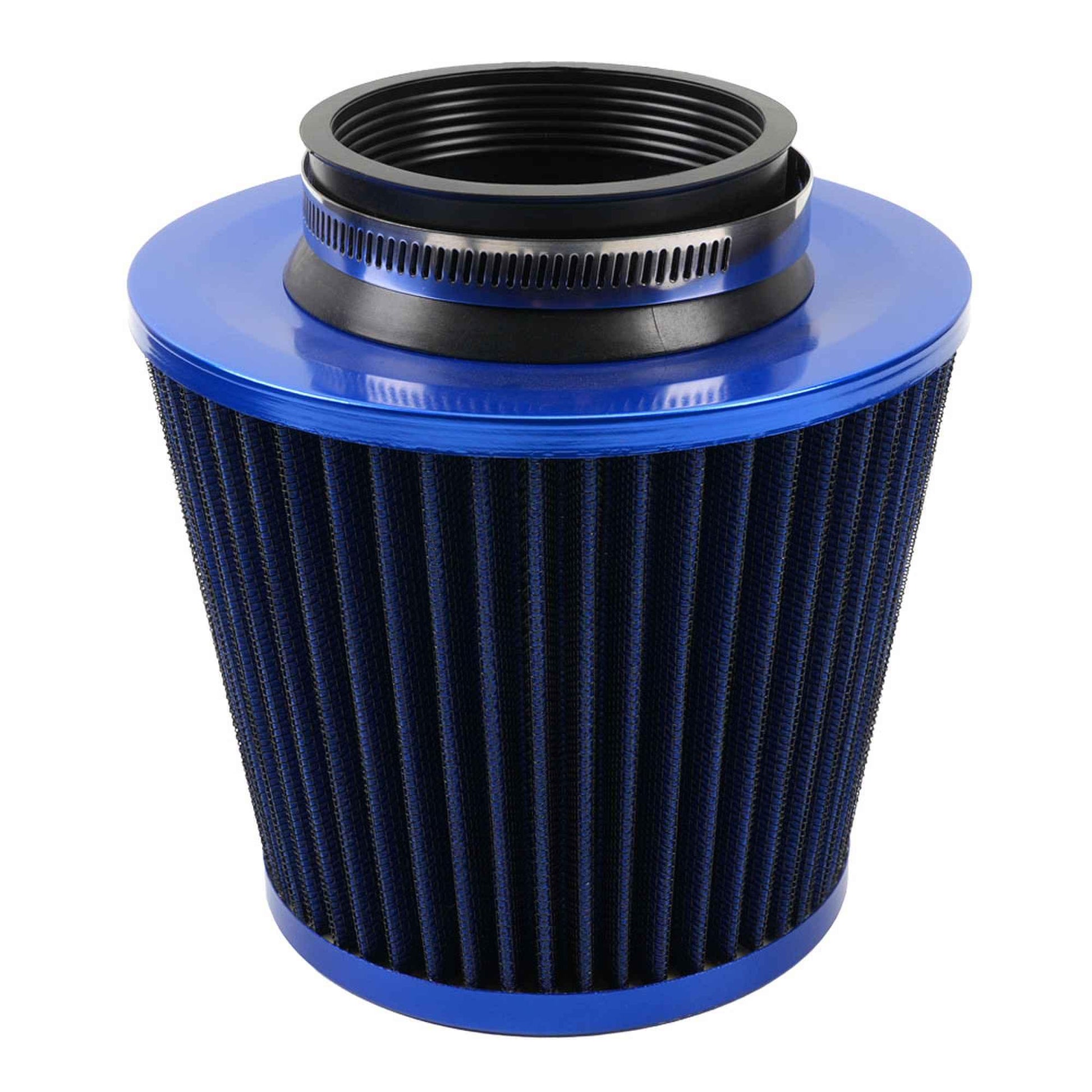 RASTP Universal 76mm Stainless Steel High Power Flow Cold Air Filter Car Round Cone Air Intake Filter Induction Kit - RASTP