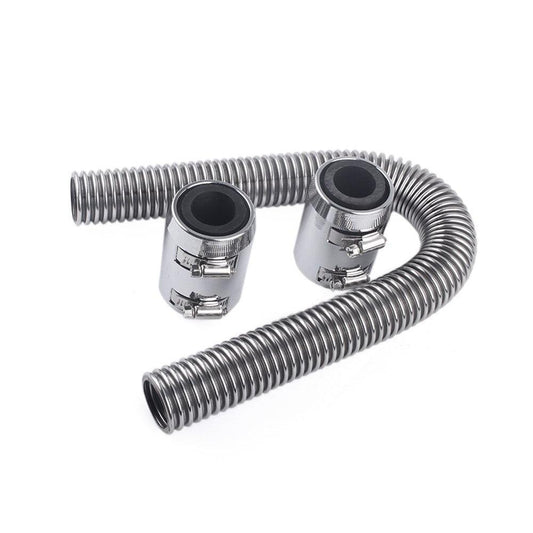 RASTP Universal Stainless Steel Radiator Flexible Coolant Water Hose Kit with Caps - RASTP