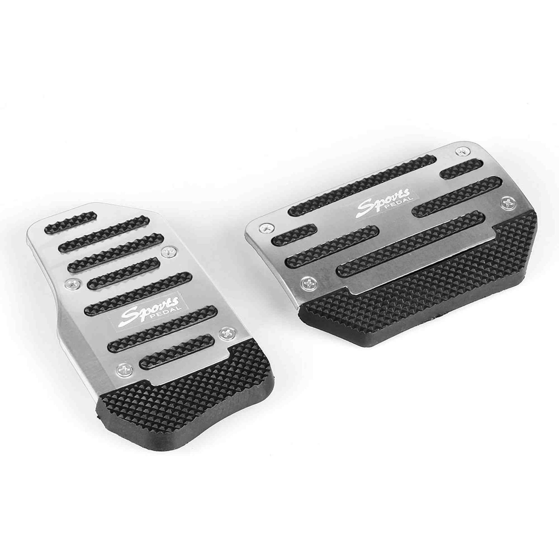 RASTP Universal 2Pcs Non-Slip Aluminum Rubber Automatic Transmission Car Pedal Cover Set Kit - RASTP