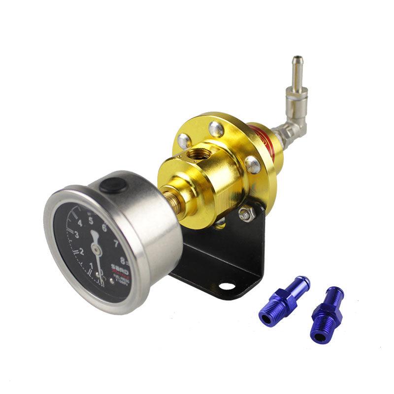RASTP Universal Aluminum Adjustable Fuel Pressure Regulator with Gauge - RASTP