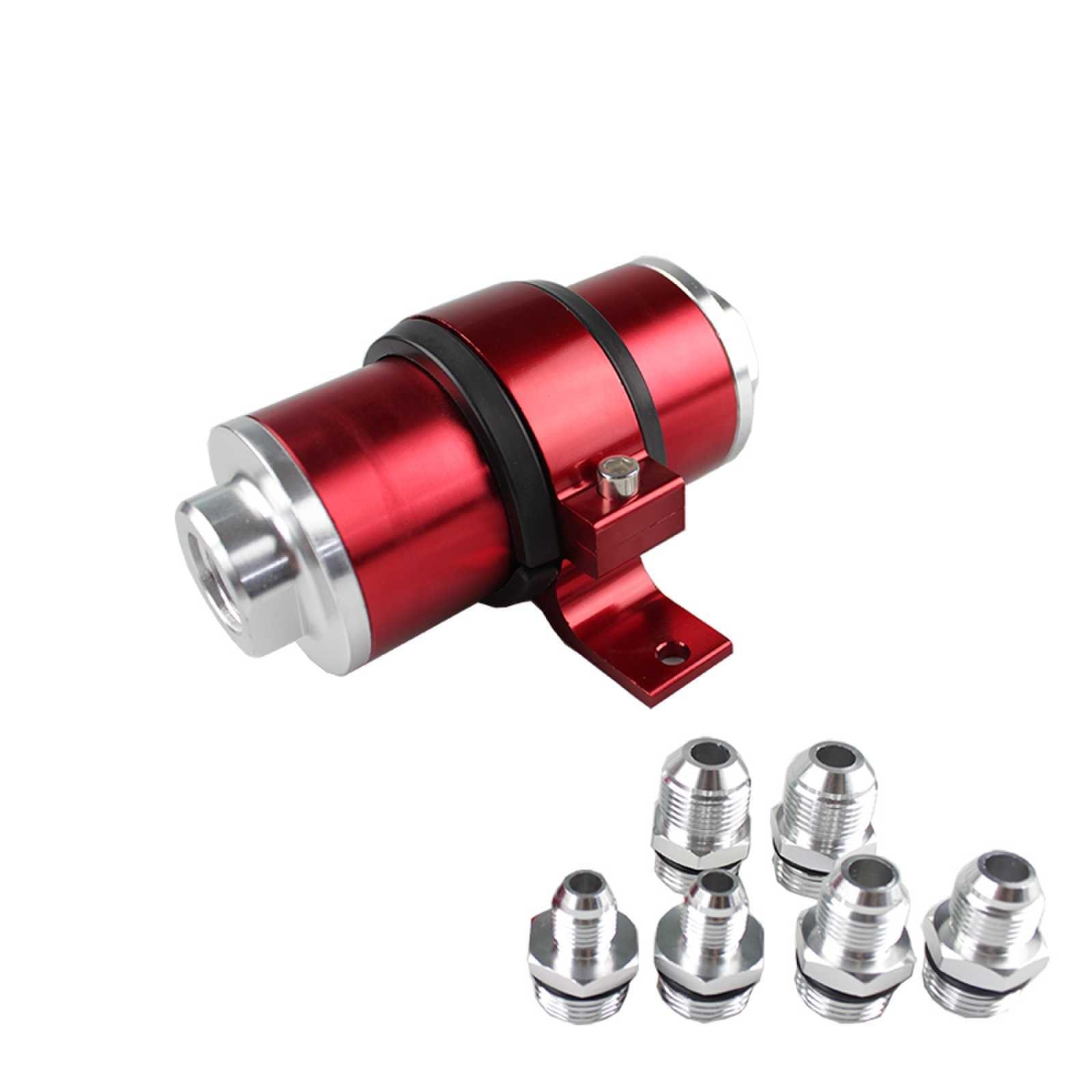 RASTP High Flow Fuel Filter 100 Micron Element with Fittings AN6 AN8 A