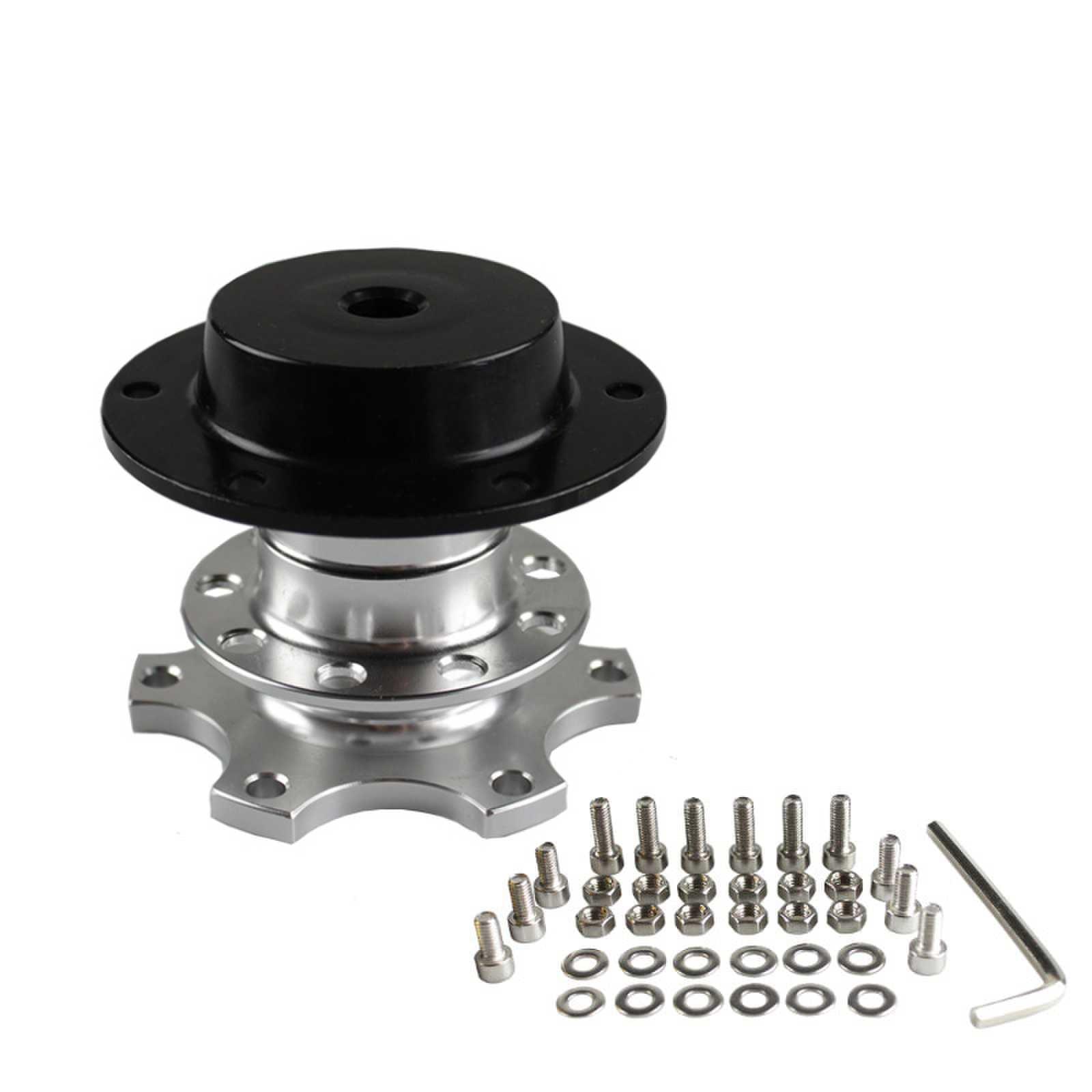 RASTP Universal Aluminum Steering Wheel Quick Release Hub Boss Kit For 6 Hole Steering Wheel Hub - RASTP