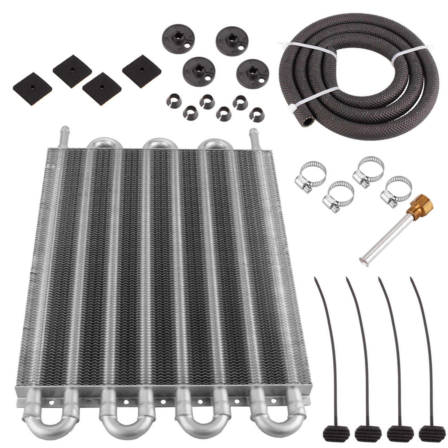 RASTP Universal Oil Cooler Kit Transmission Plate & Fin Cooler Kit - RASTP