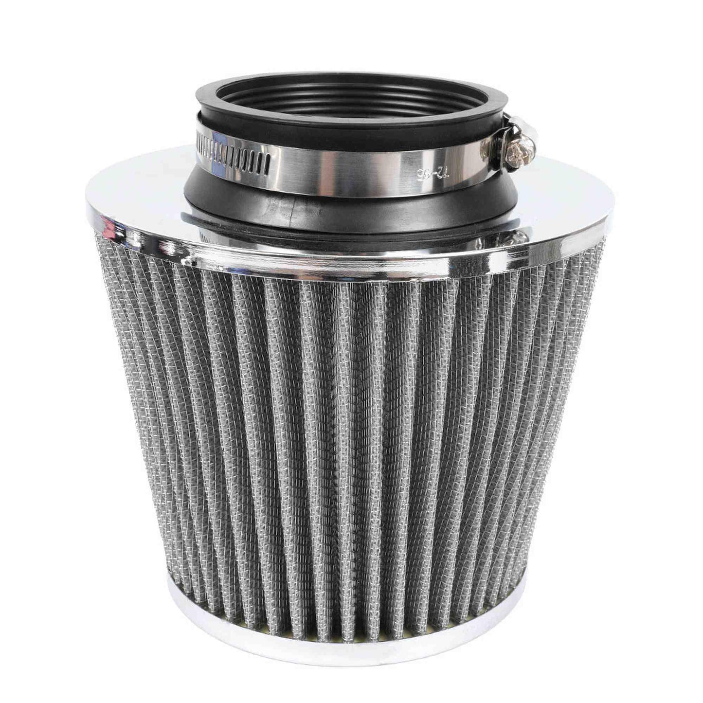 RASTP Universal 76mm Stainless Steel High Power Flow Cold Air Filter Car Round Cone Air Intake Filter Induction Kit - RASTP