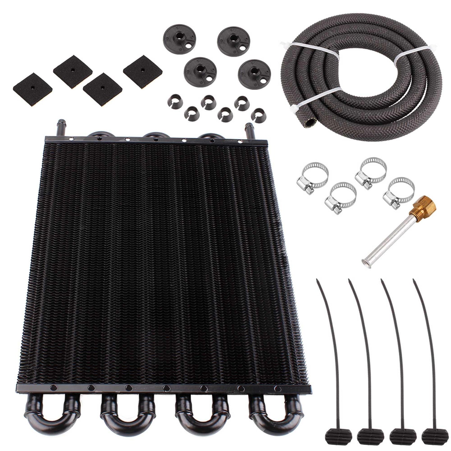 RASTP Universal Oil Cooler Kit Transmission Plate & Fin Cooler Kit - RASTP