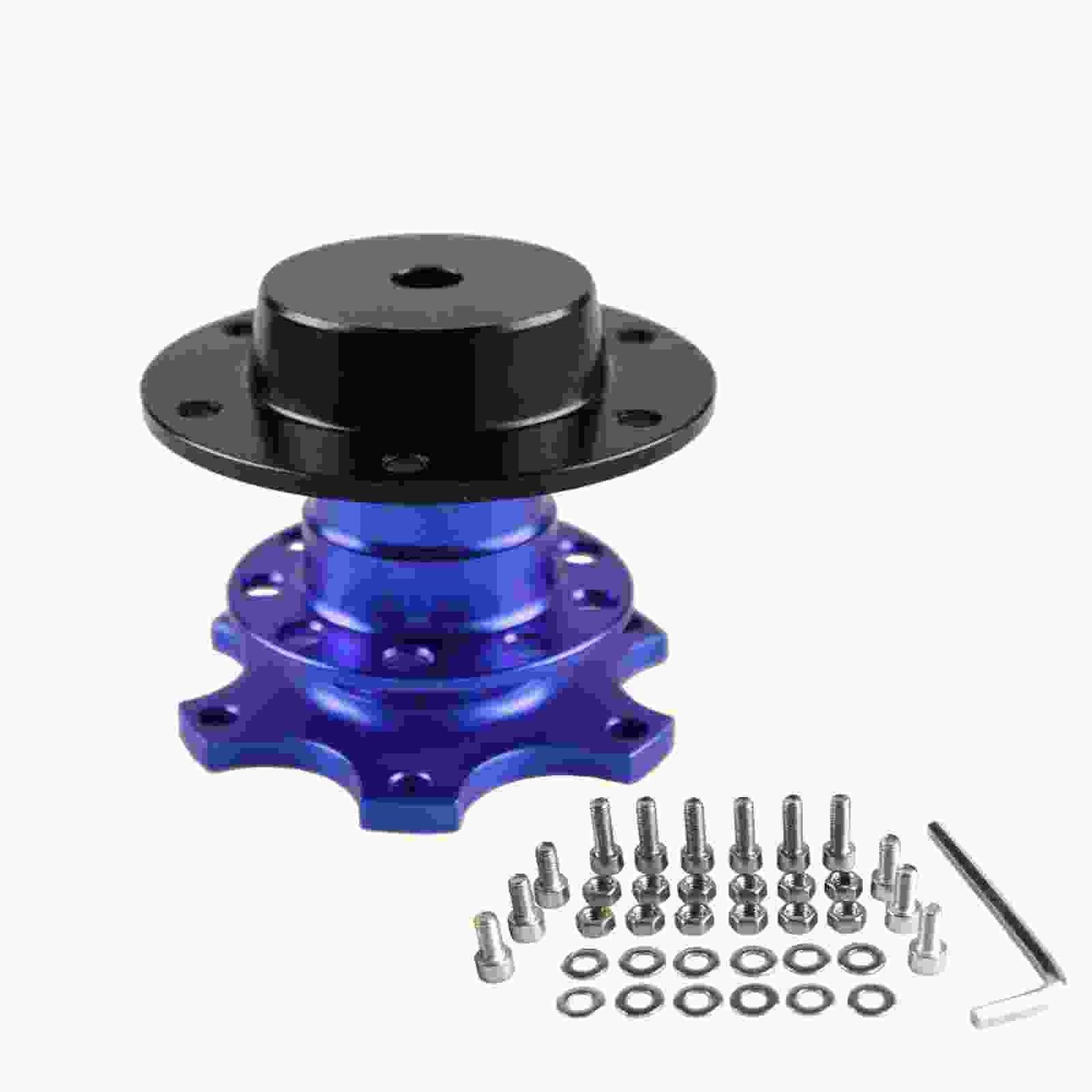 RASTP Universal Aluminum Steering Wheel Quick Release Hub Boss Kit For 6 Hole Steering Wheel Hub - RASTP