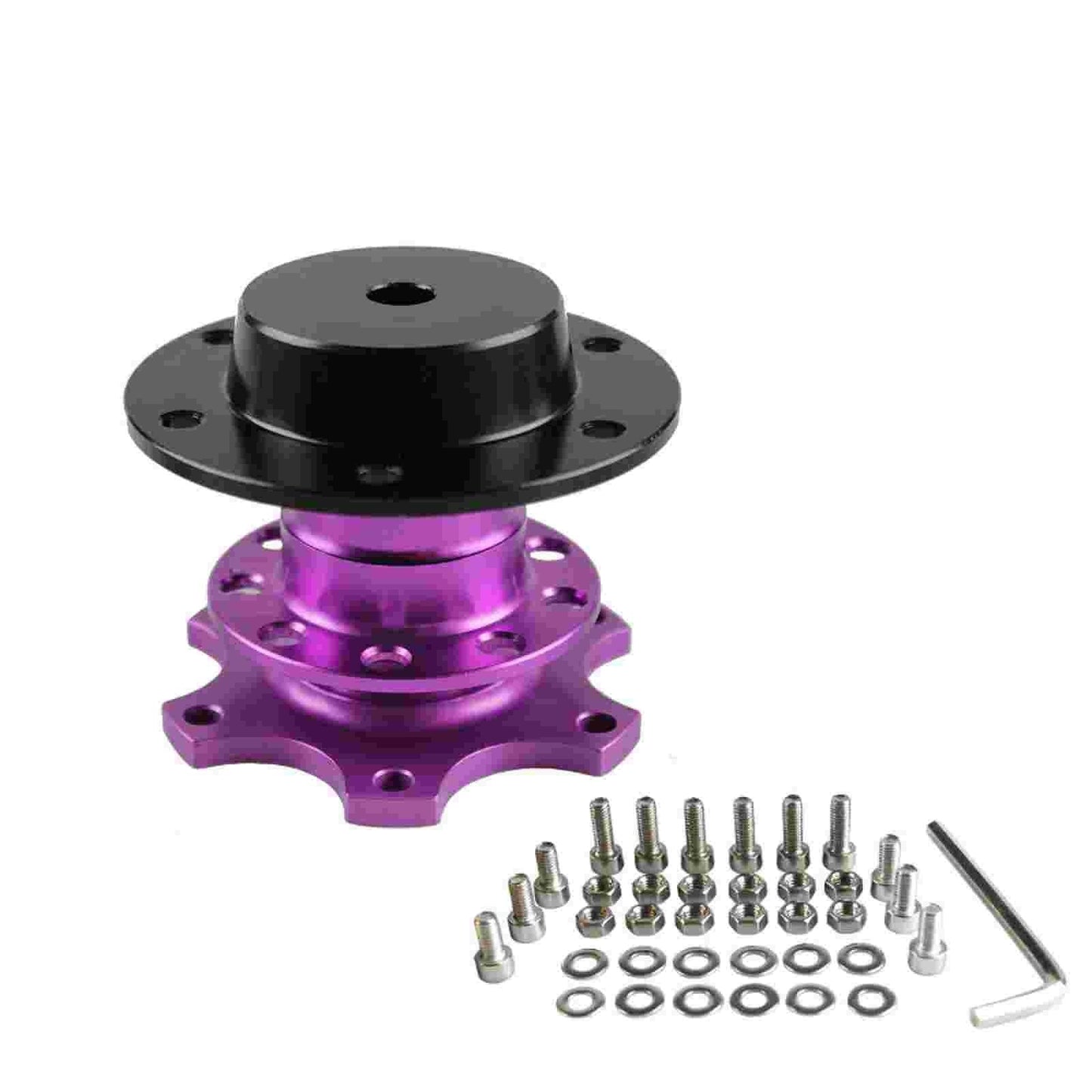 RASTP Universal Aluminum Steering Wheel Quick Release Hub Boss Kit For 6 Hole Steering Wheel Hub - RASTP