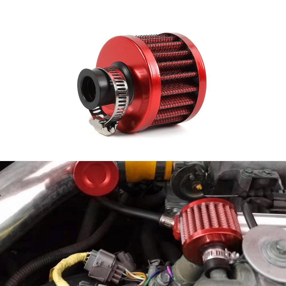 RASTP Universal 12mm Air Filter Vent Crankcase Breathe Filter with Clamp