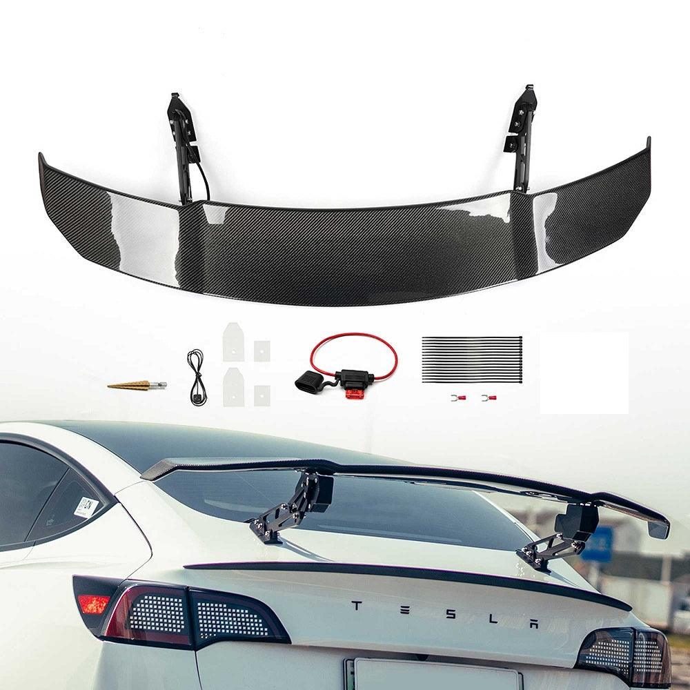 RASTP Universal Carbon Fiber Spoiler Electric Lift Rear Spoiler Rear Trunk Spoiler - RASTP