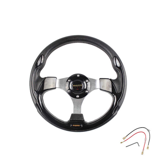 RASTP Universal 13 inch 320mm Racing Flat Drift Sport Leather Steering Wheel 6 Bolt - RASTP