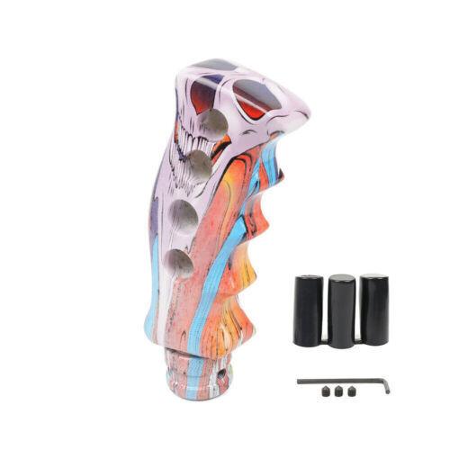 RASTP Universal Resin Slotted Grip Handle Graffiti Pattern Gear Stick Shift Knob Shifter with 3 Adapters - RASTP