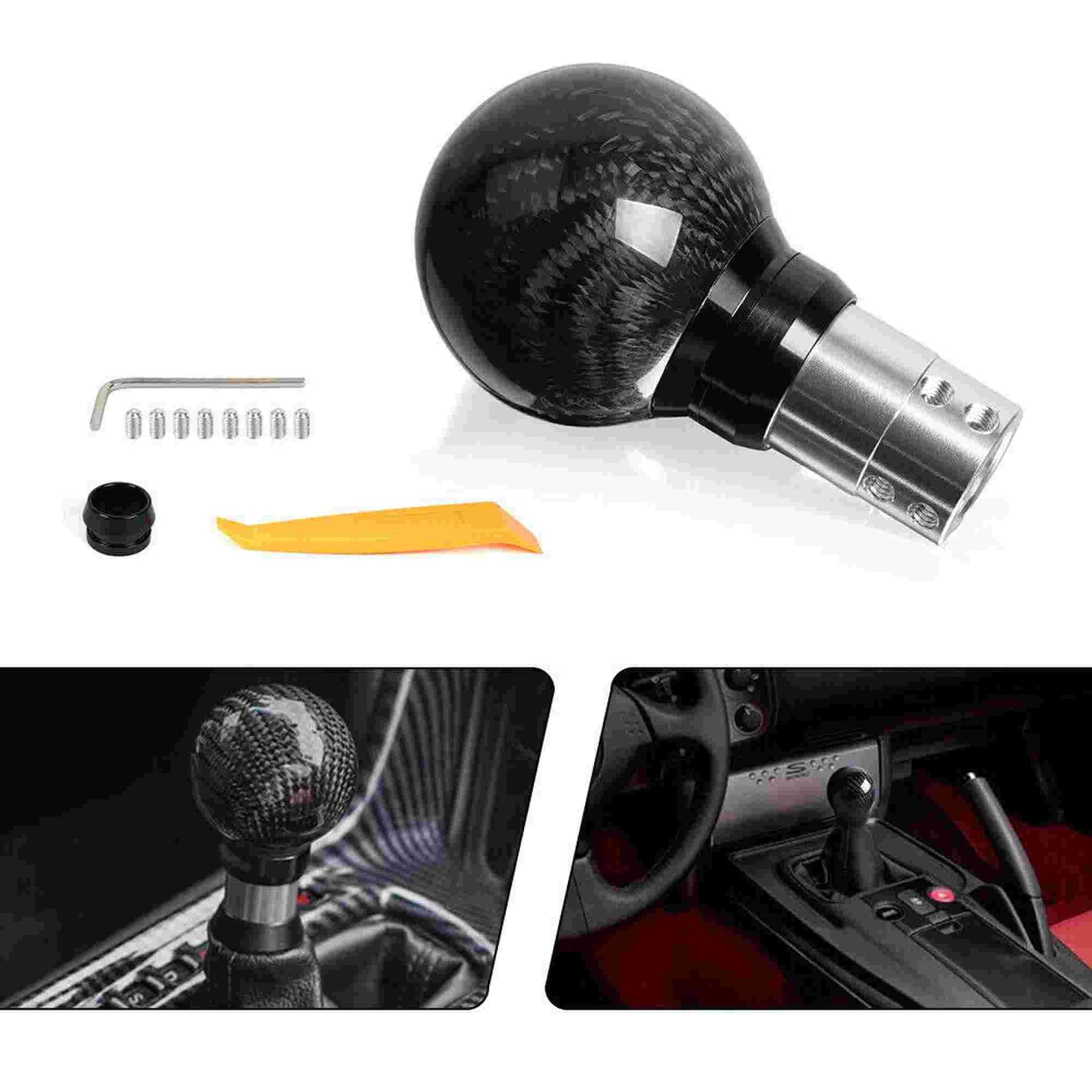 RASTP Universal Gear Shift Knob Automatic Manual Car with Button Shifter Lever Head - RASTP