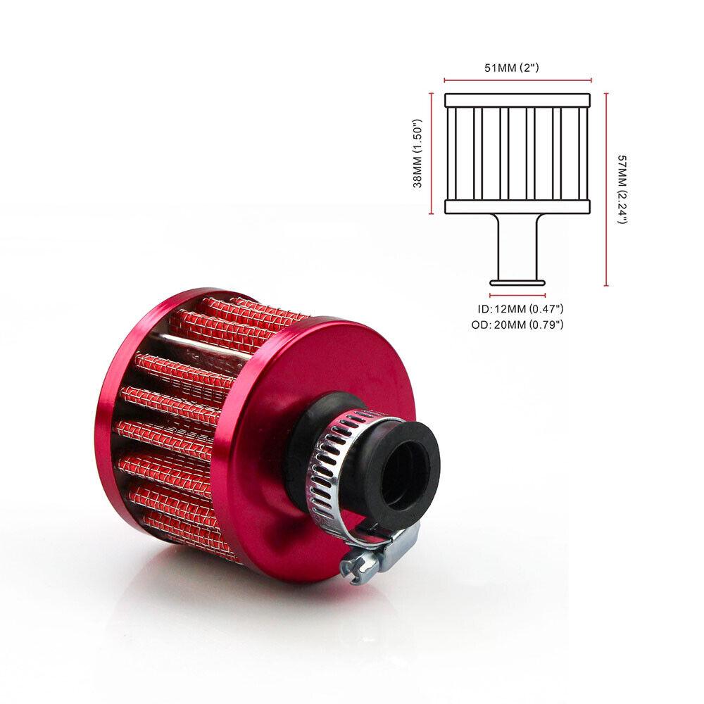 RASTP Universal 12mm Car Air Filter Turbo Vent Crankcase Car Breather Valve Cover - RASTP