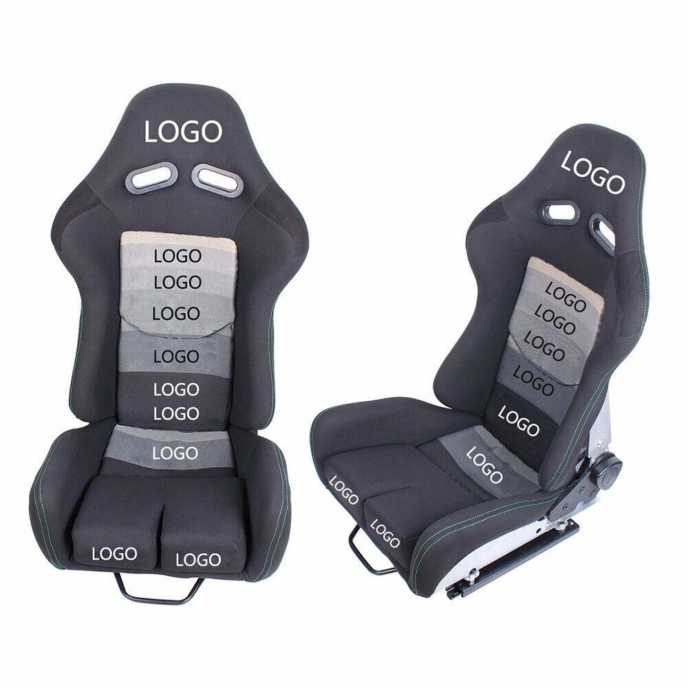 RASTP Universal Seats Adjustable Racing Seats+Adjustable Slider+Back Cushion - RASTP